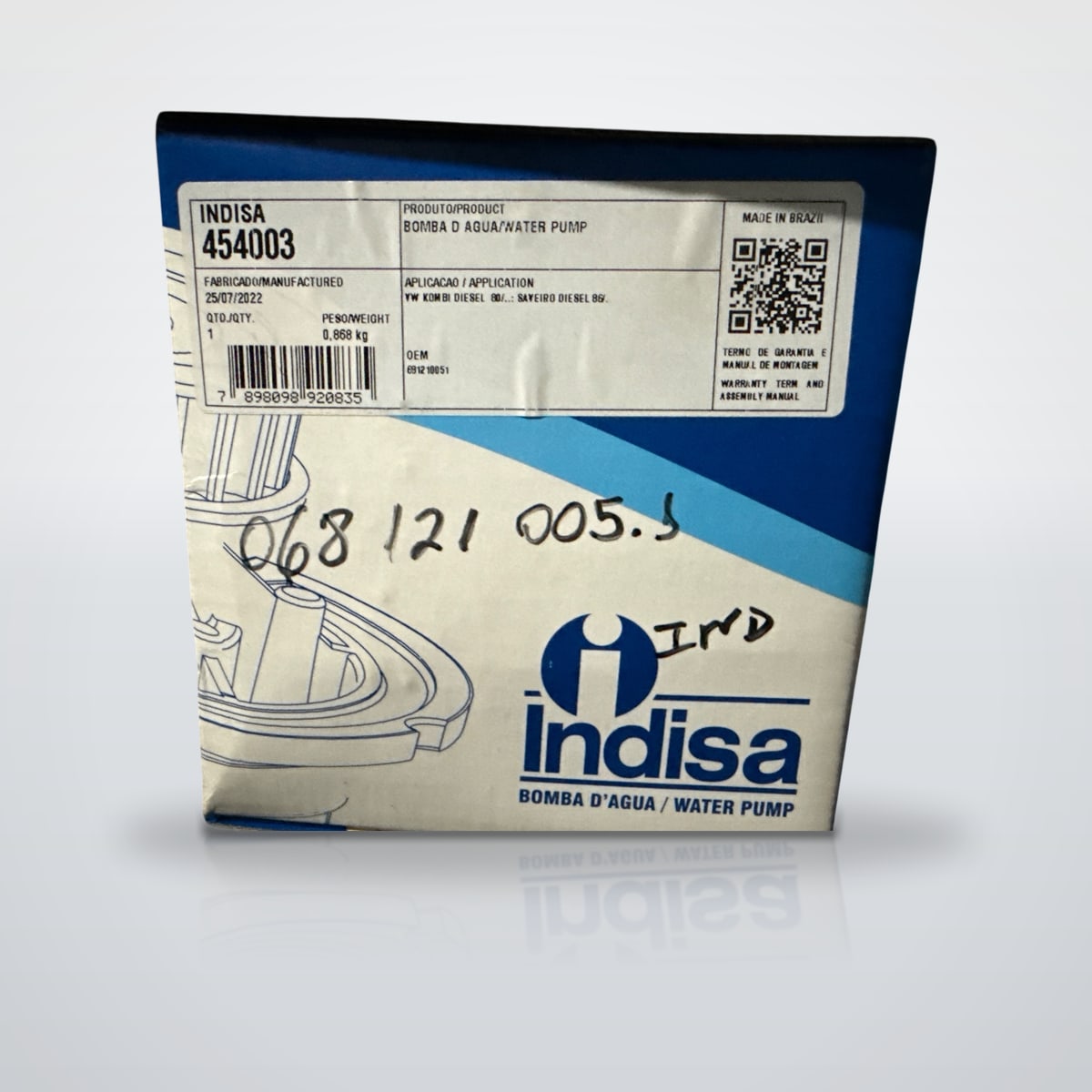 Bomba d'água de alumínio Indisa 454003