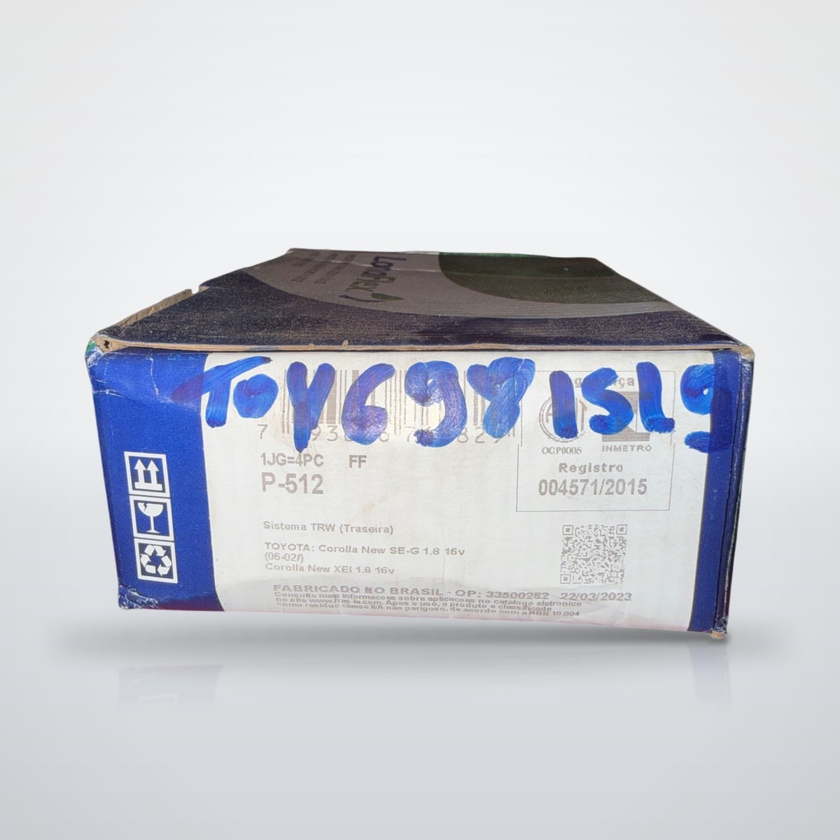 Pastilha de freio traseira Toyota Lonaflex P512