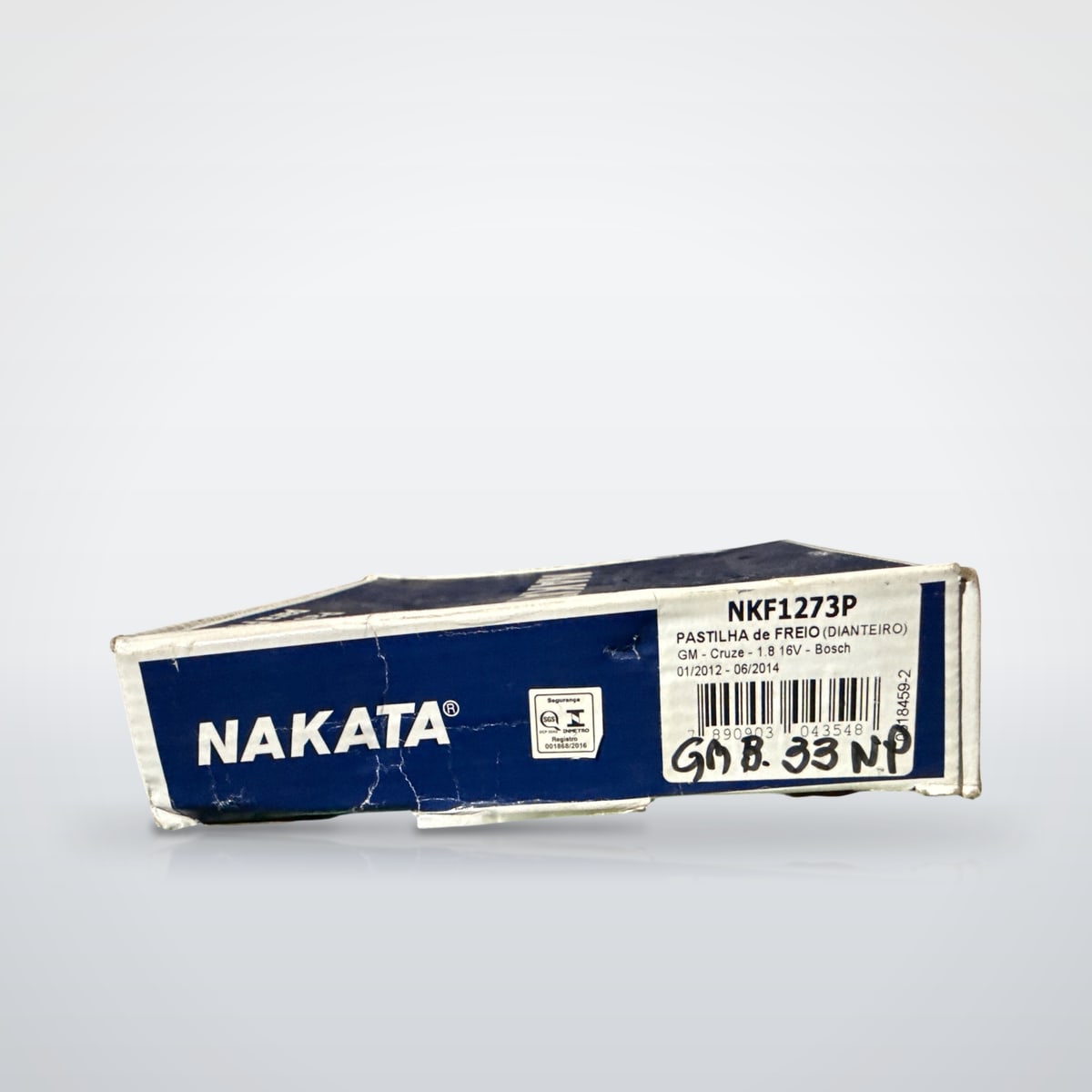 Pastilha de freio dianteira Cruze e Tracker Nakata NKF1273P
