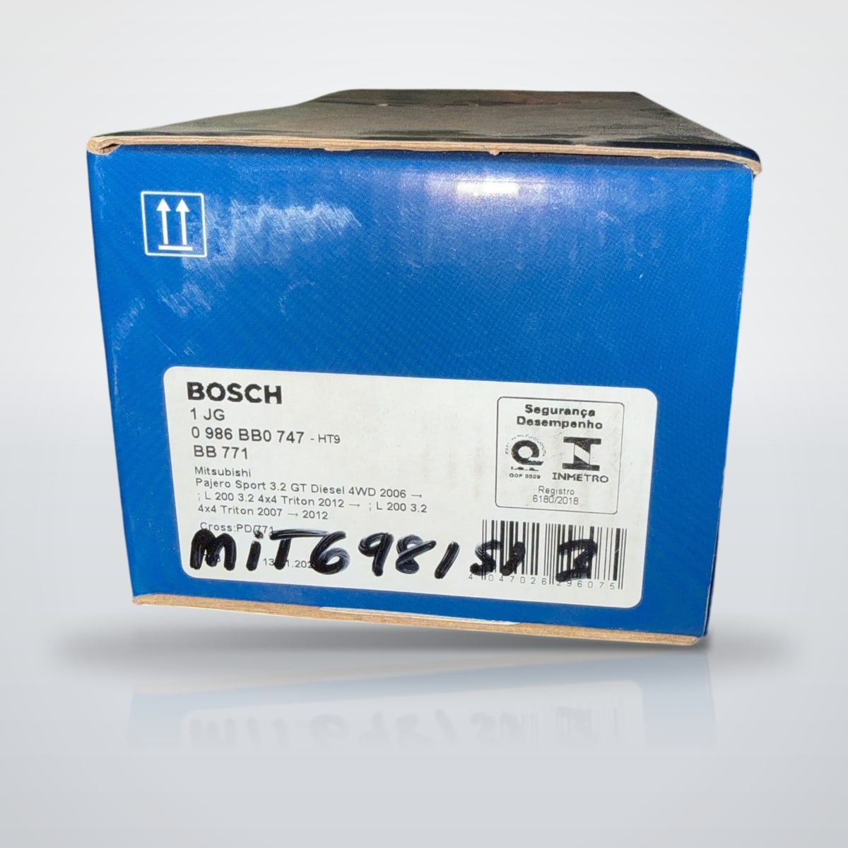 Pastilha de freio dianteira Bosch 0986BB0747