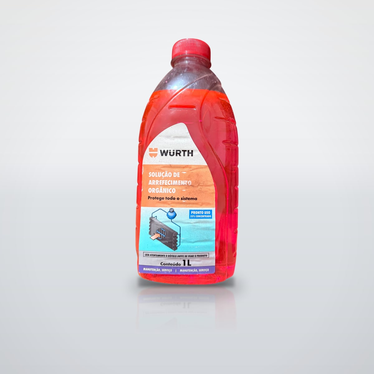 Aditivo orgânico para radiador rosa pronto para uso 1 litro Würth 0893556238